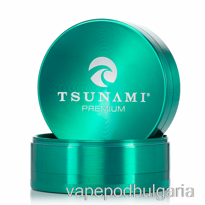 Vape Течности Tsunami 3.9inch 4-piece Sunken Top Grinder Green (100mm)